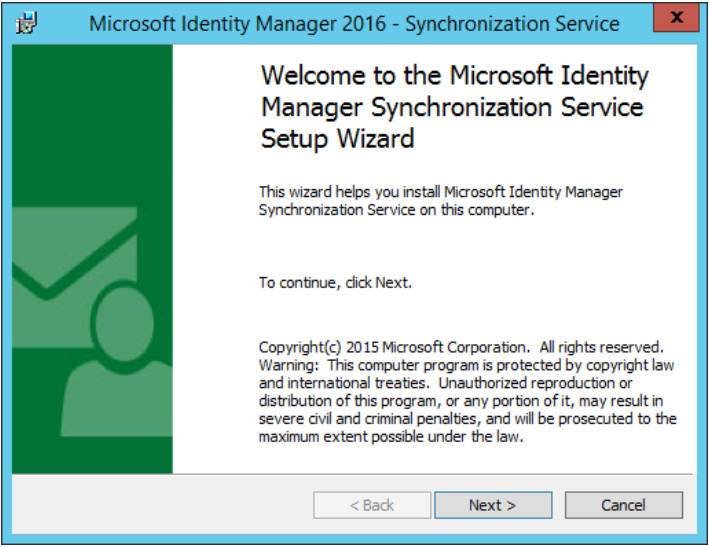 Imagen 3.- Instalación de MIM Sync Service