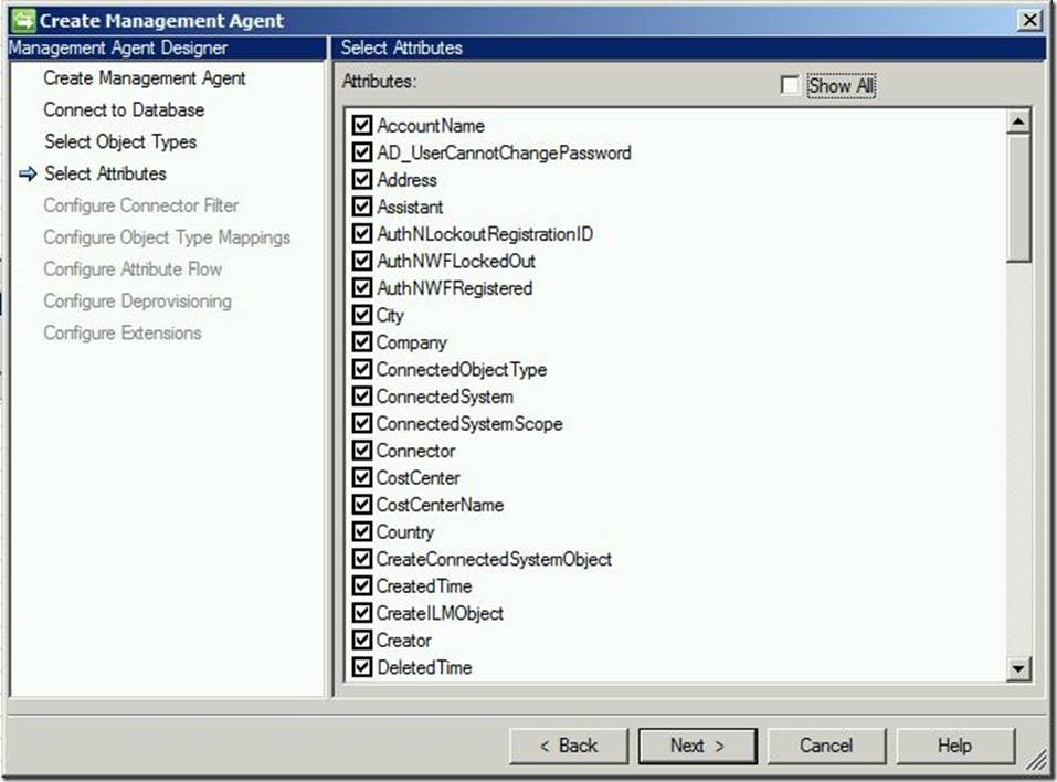 Imagen 5.- Configuraciones del conector.