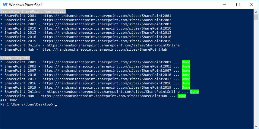 Image 1.- Installing Extension on Hub sites