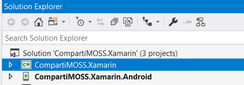 Imagen 12.- Proyectos Xamarin.Forms.