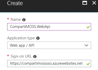 Imagen 4.- Creación de la API REST en Azure AD.