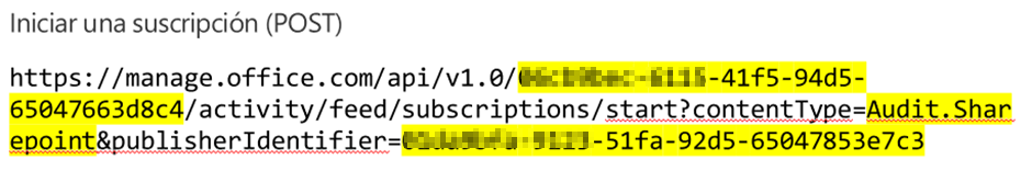 Imagen 2.- Operación para iniciar una suscripción.