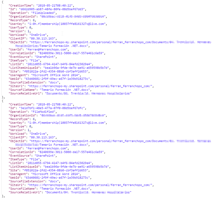 Imagen 6.- Contenido de un Content BLOB.
