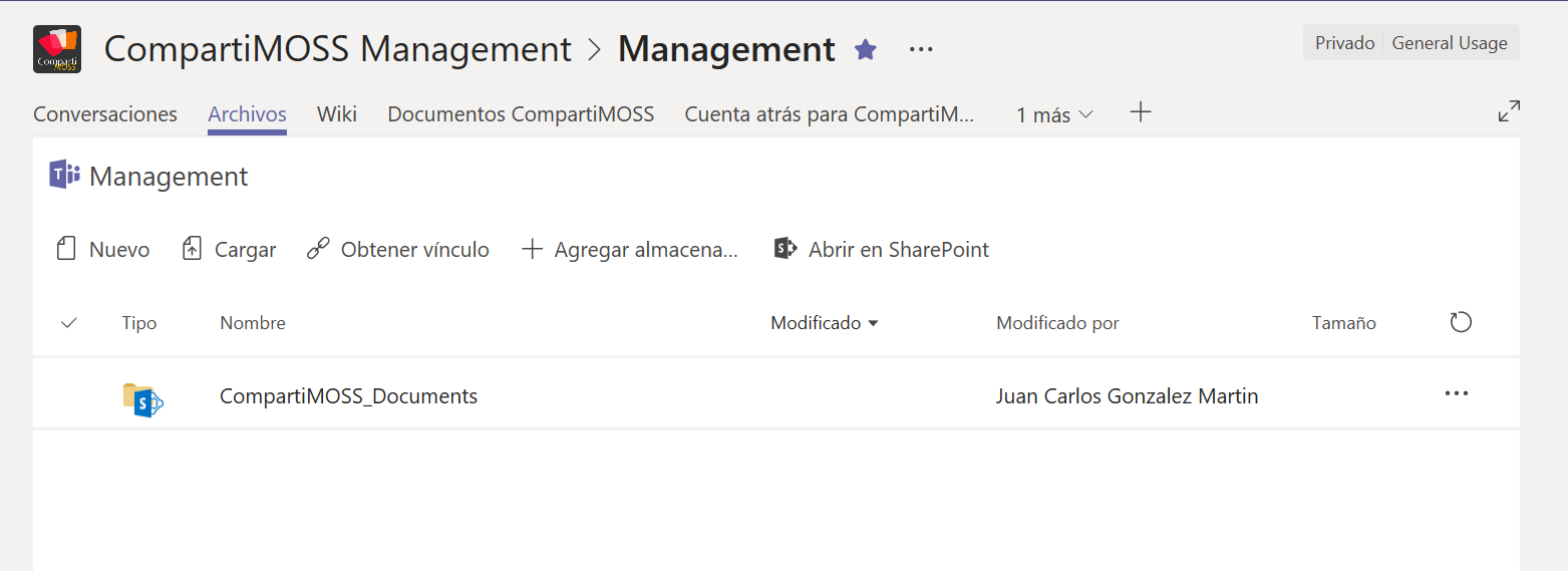 Imagen 8.- Acceso a la biblioteca de documentos añadida a través de “Agregar almacenamiento en nube”.