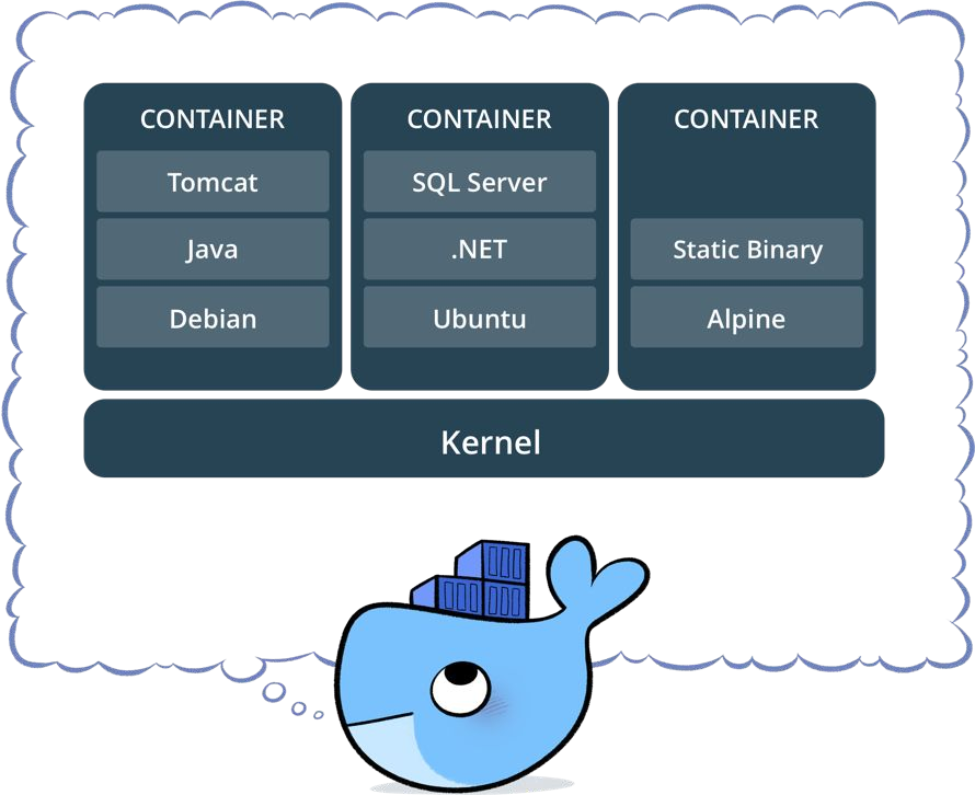 Imagen 1.- Elementos de Docker.