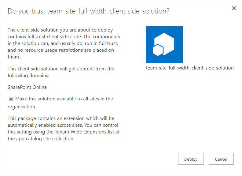 Image 5.- Installing the solution.