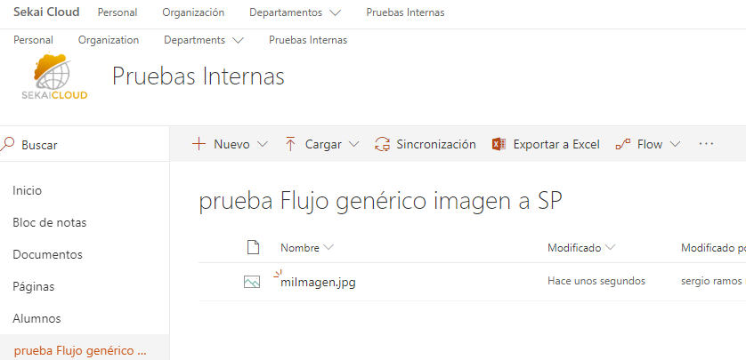 Imagen 11.- Creación de lista.