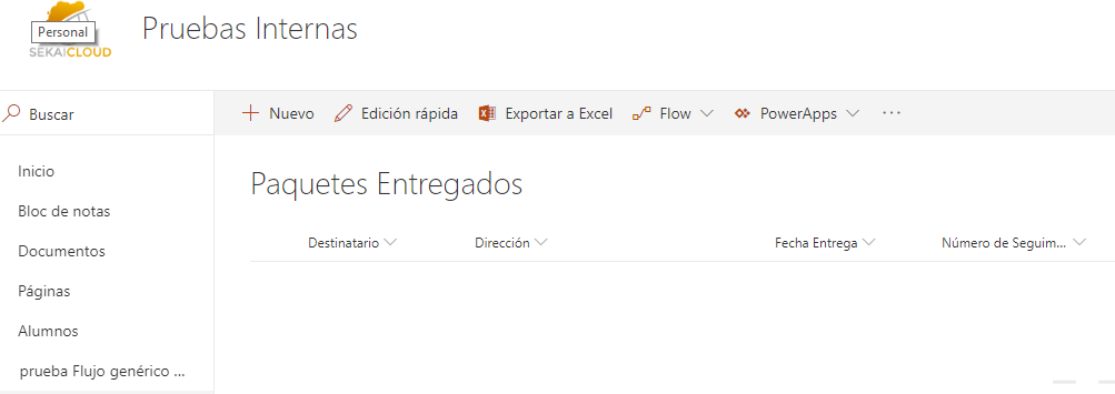 Imagen 12.- PowerApp creada.