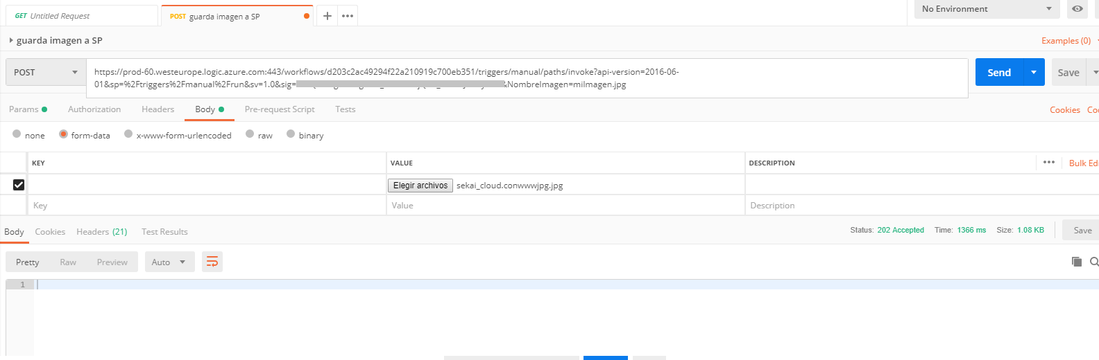 Imagen 5.- Testeando las peticiones con postman.