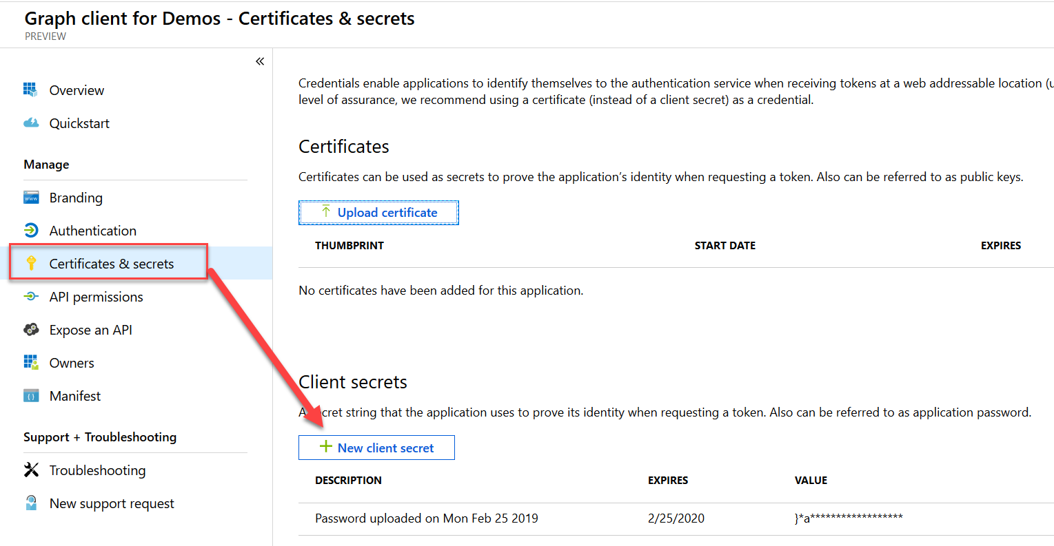 Imagen 4.- Generación del Client Secret.