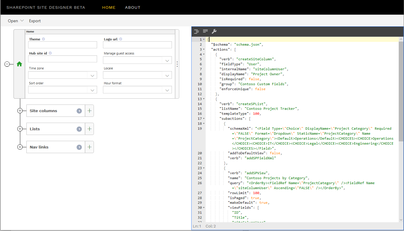 Imagen 2.- Herramienta SharePoint Site Designer.