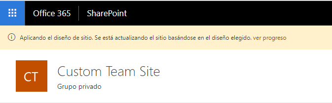 Imagen 4.- Mensaje de aplicación del diseño.