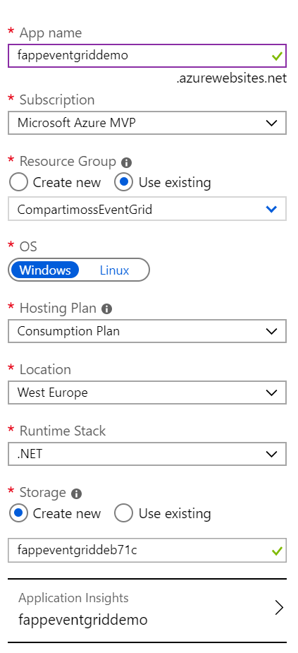 Imagen 8.- Configurando mi plan de Functions.