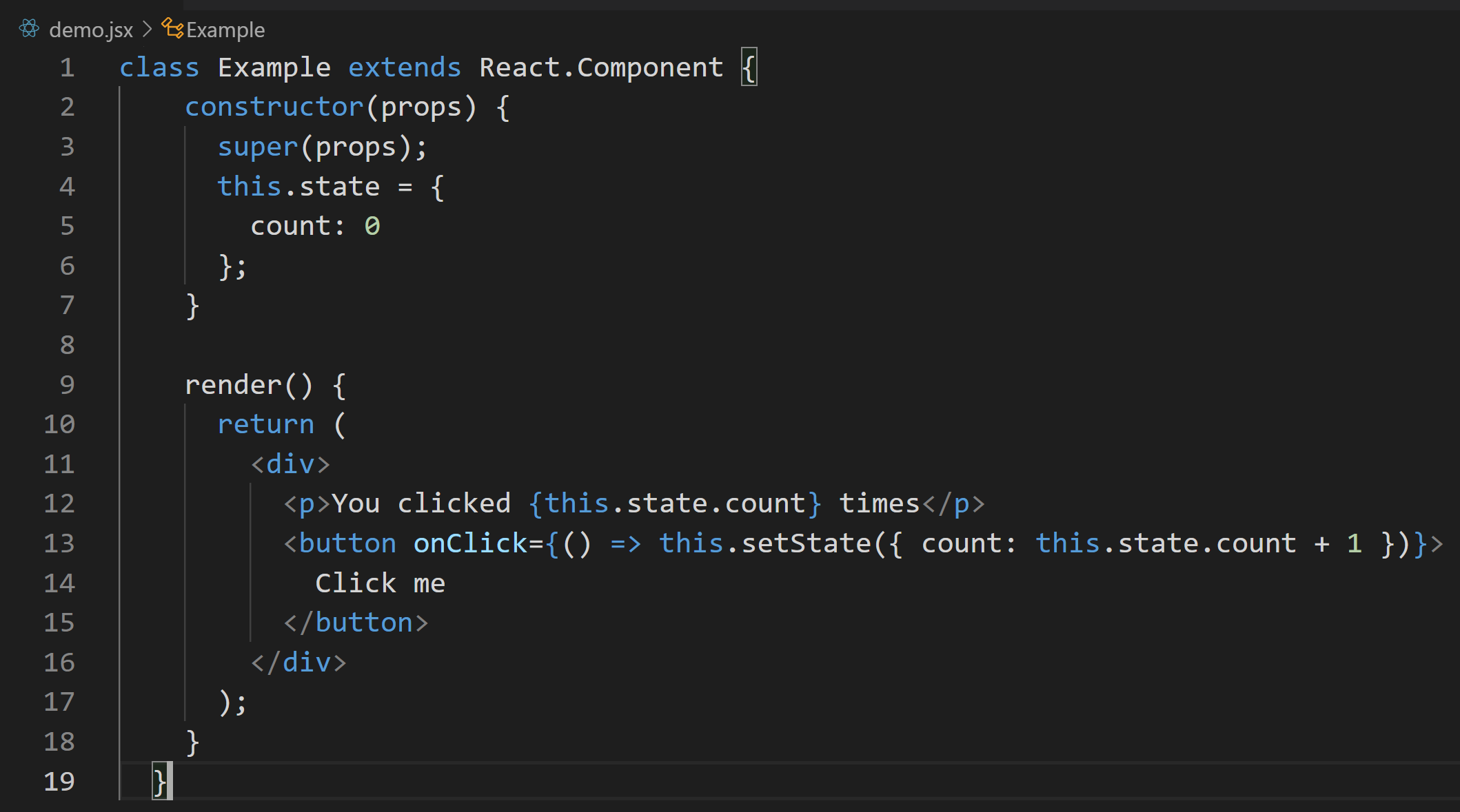 Ahora bien, como haríamos el mismo código utilizando Hooks: