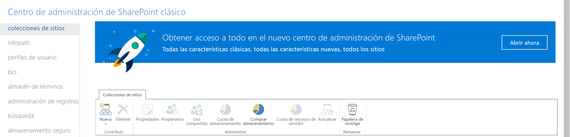 Un repaso al Modern Admin Center de SharePoint Online