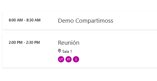 Imagen 5.- Componente Agenda