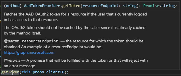 Imagen 7. – Definición del método getToken().