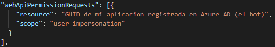 Imagen 8. – Petición de permisos sobre Office 365 desde extensión de SPFx.