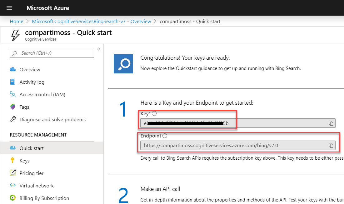 Imagen 3.- Key requerida para usar la API.
