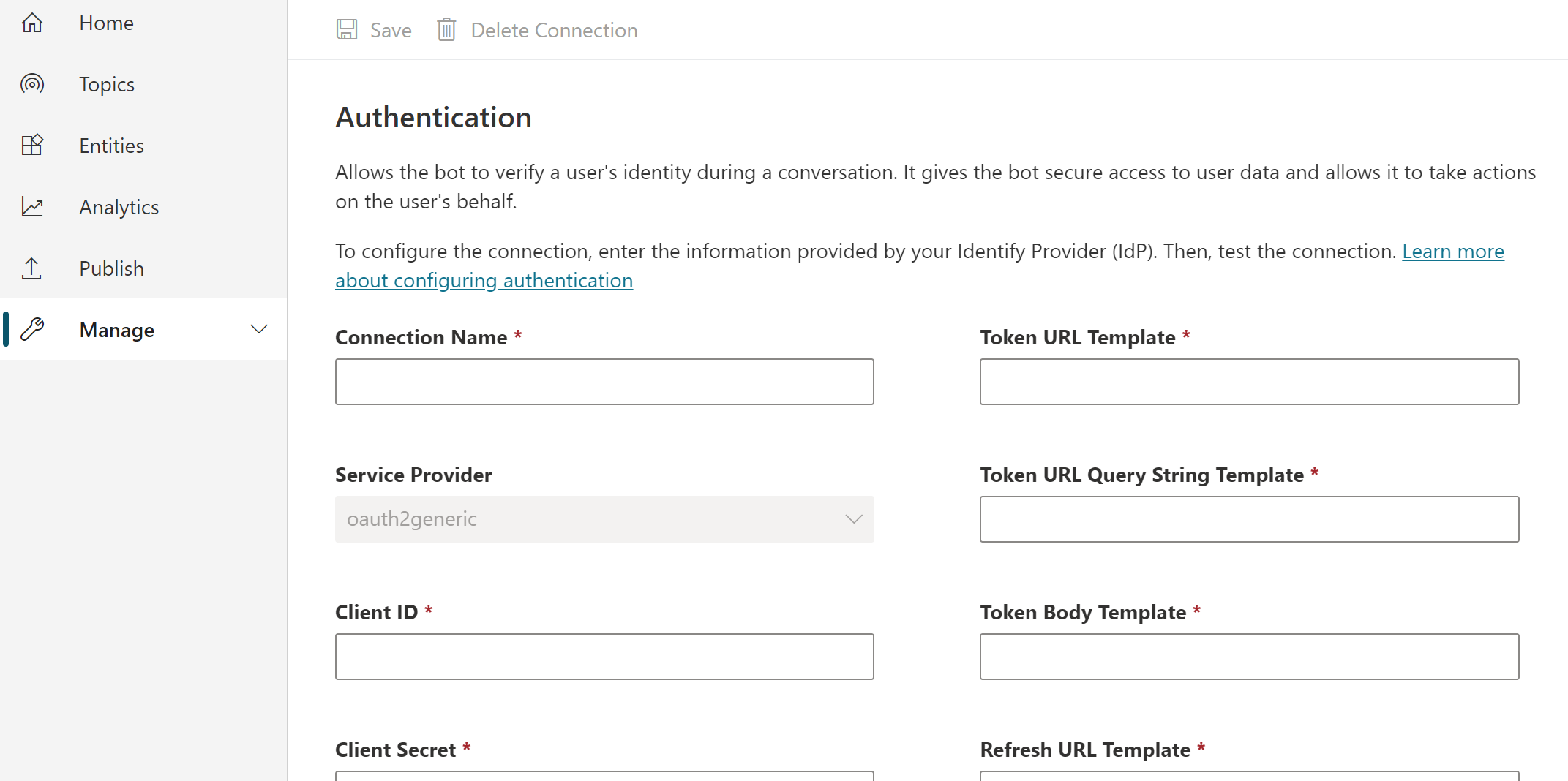 Imagen 2.- Formulario para configurar la autenticación.