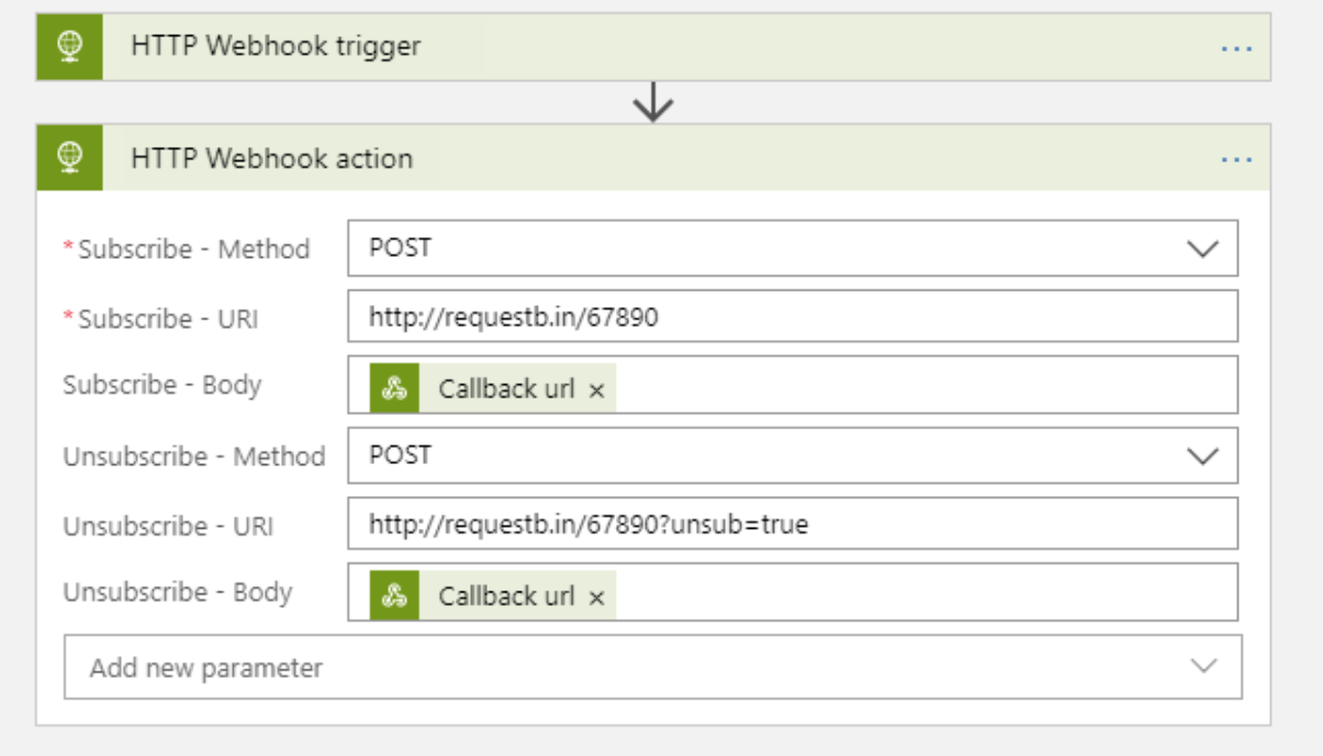 Imagen 22.- Acción de Webhook.