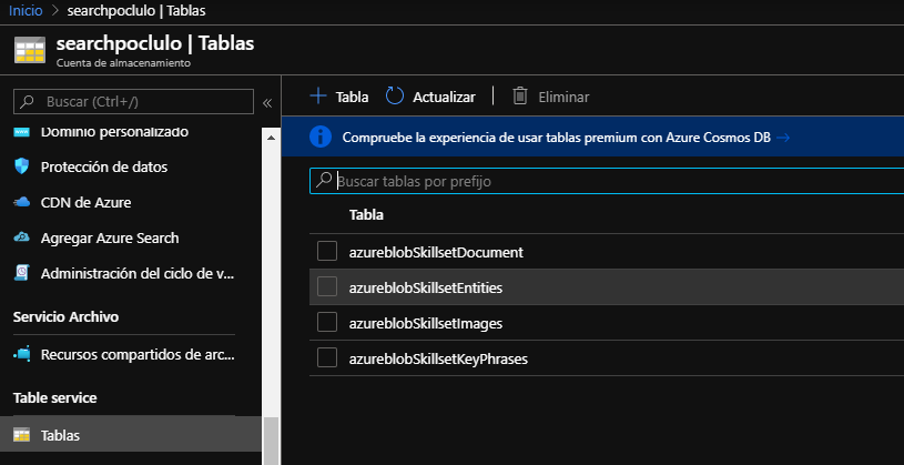 Imagen 15.- Selección de Tablas para consultar.