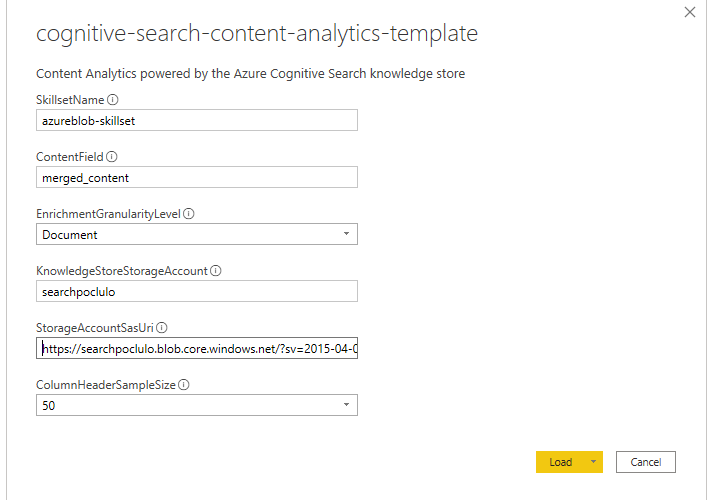 Imagen 17.- Configuración plantilla Power BI.