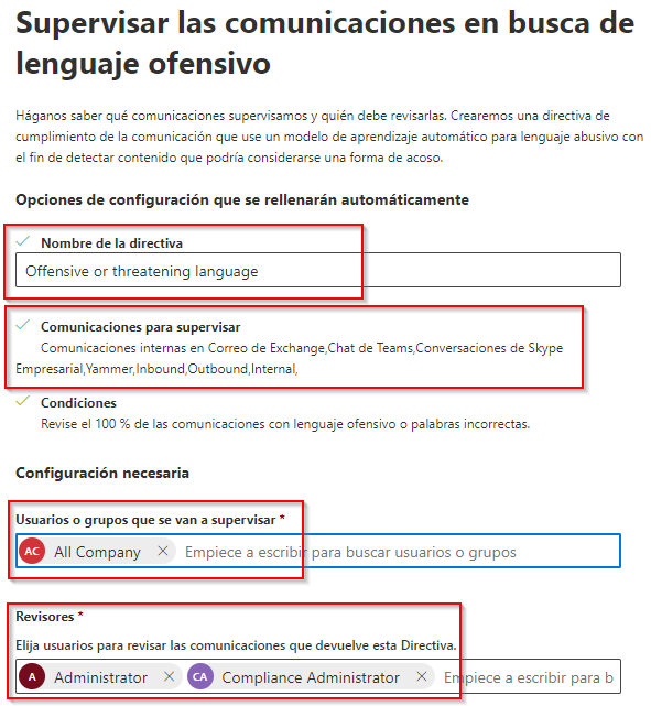 Imagen 5.- Creación de la directiva mediante la plantilla predefinida.