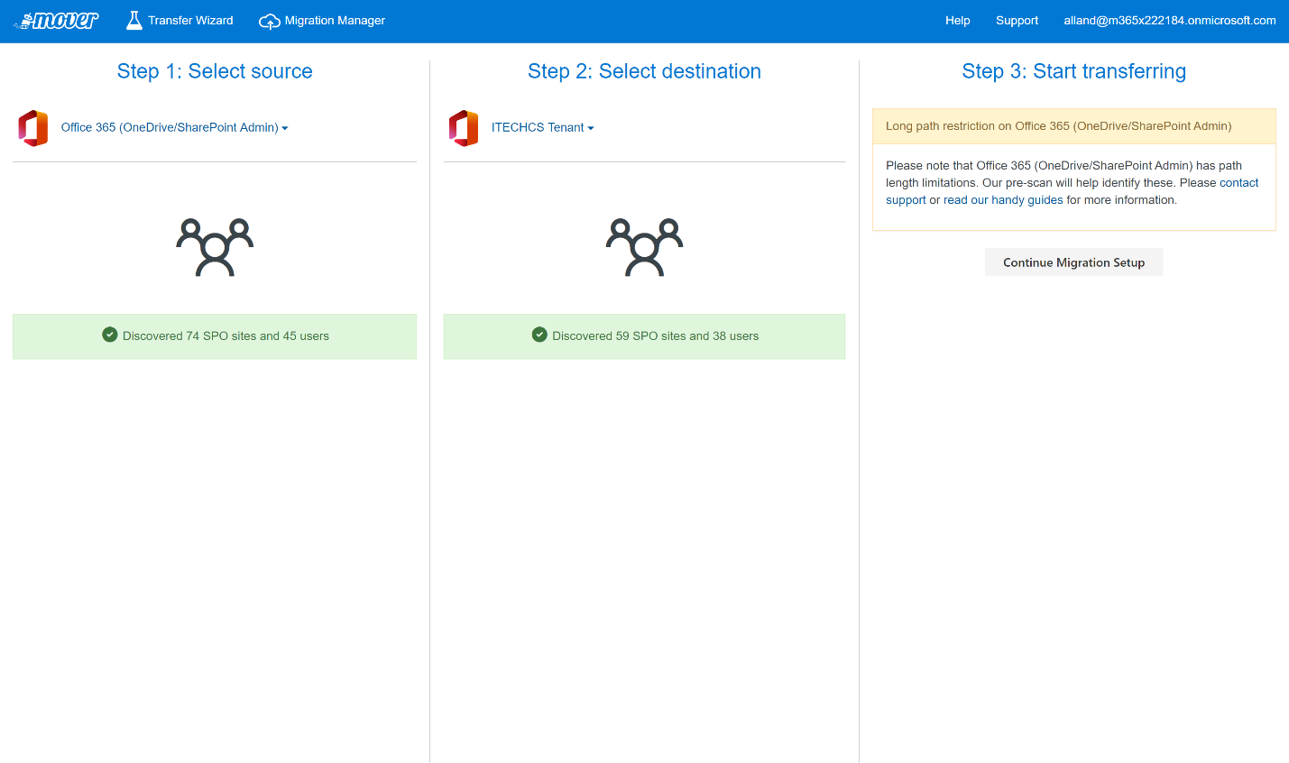 Imagen 18.- Conectores de Mover configurados.