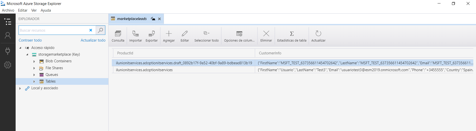 Cómo volcar información desde las Azure Table Storage a Microsoft Lists usando Logic Apps