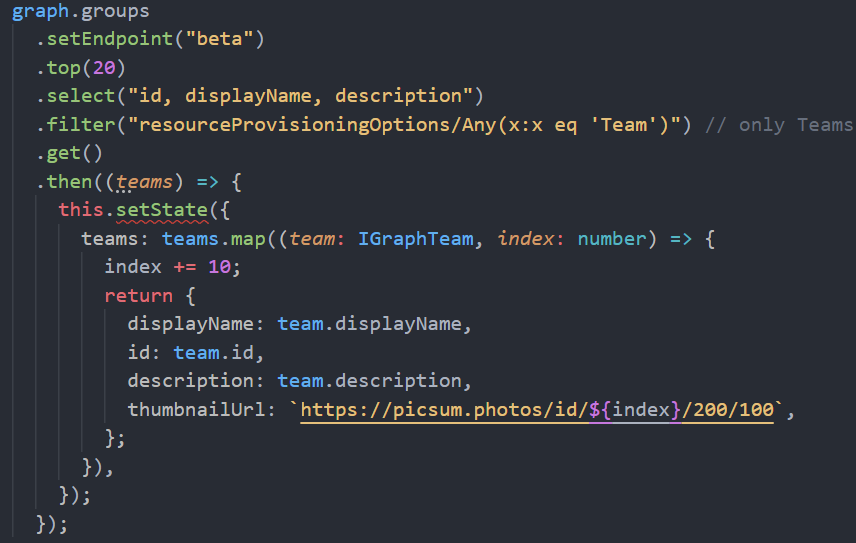 Imagen 3.- Snippet principal del WebPart.