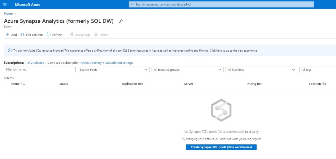 Imagen 3.- Azure Synapse Analytics (formerly SQL DW).