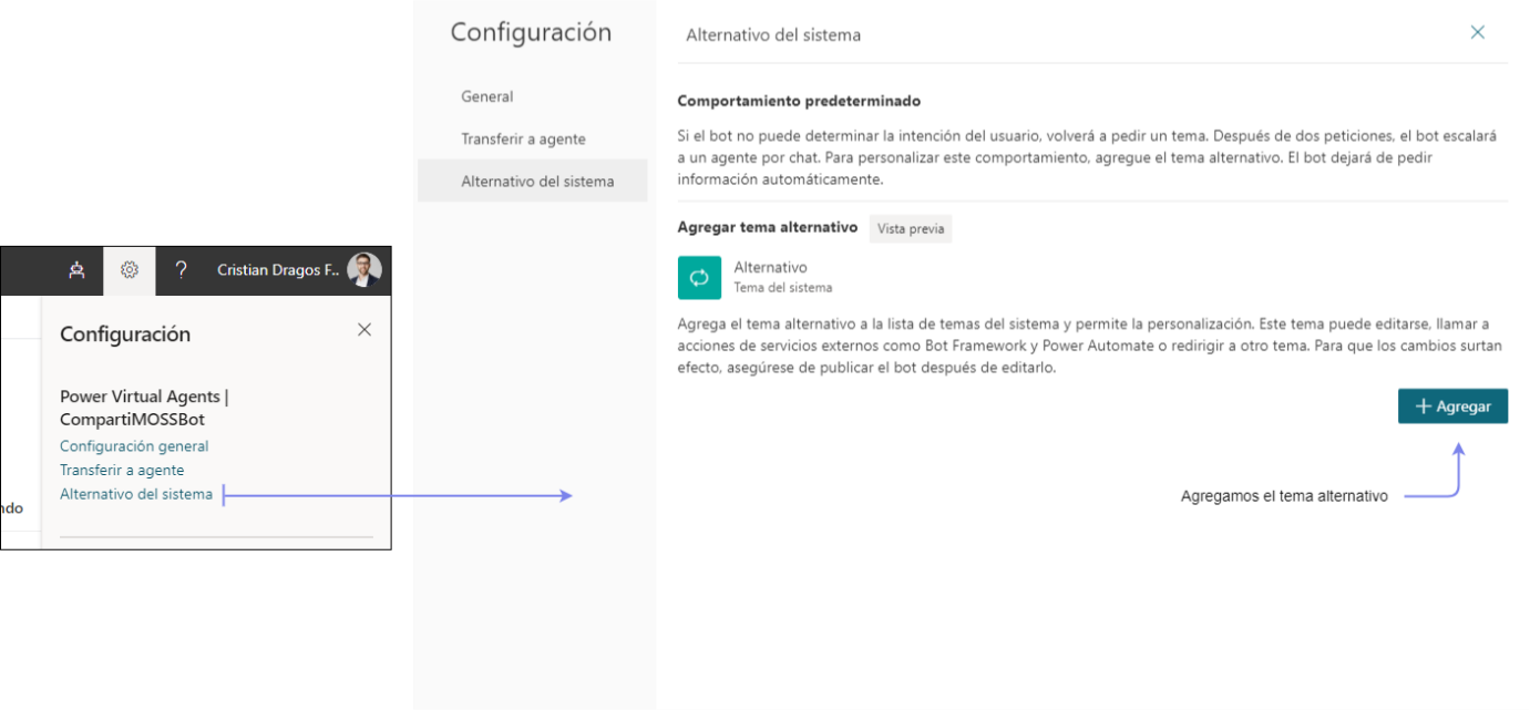 Imagen 8.- Pantalla de creación del tema alternativo del sistema.