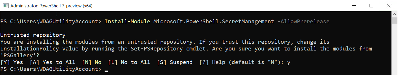 El módulo de SecretManagement de PowerShell