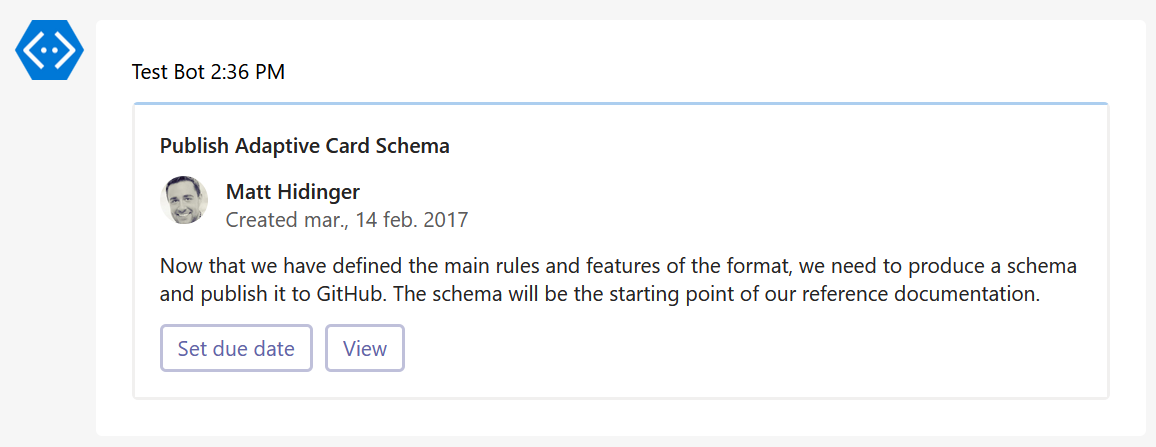 Imagen 6.- Visualización del código JSON en Teams.
