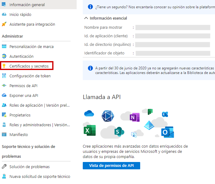 Imagen 4.- Cómo crear un secreto en nuestro registro de aplicación.