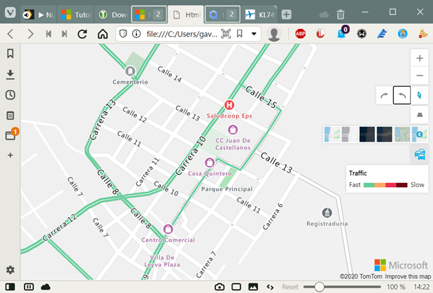Imagen 2.- Mapa con controles.