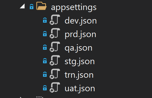 Imagen 2.- Estructura de la carpeta appsettings.