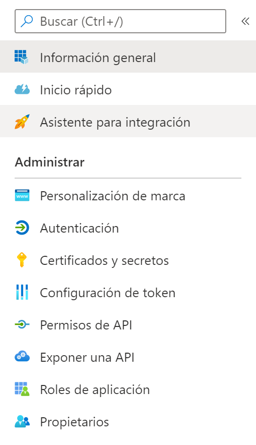 Imagen 8.- Acceso a la información general del registro de aplicaciones.