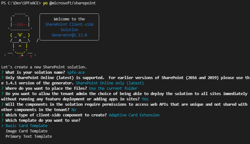 Adaptive Card Extensions en SPFx