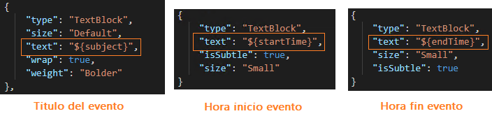 Imagen 9.- Reemplazo de valores dinámicos en plantilla json.