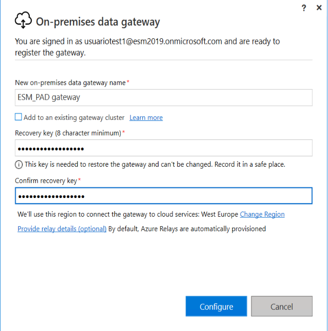 Imagen 13.- Configuraciones del Gateway.