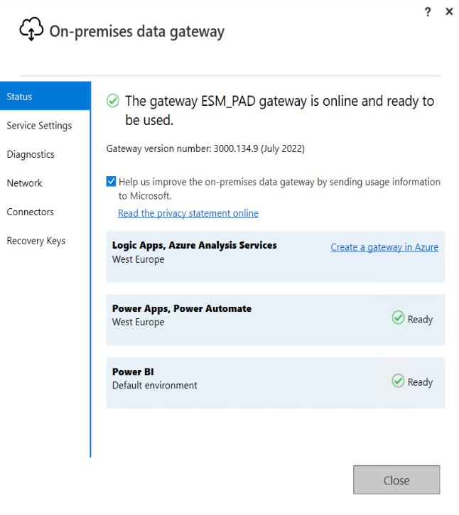 Imagen 14.- Mensaje de confirmación de Gateway instalado y configurado.