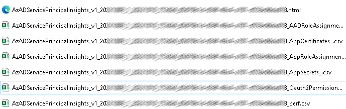 Imagen 6.- Archivos CSV generados.