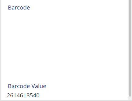 Imagen 12.- Visualizando el Barcode y Barcode Value en la Power App.