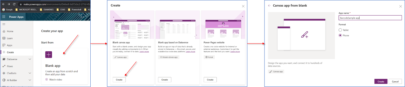 Imagen 8.- Creando la Power App.