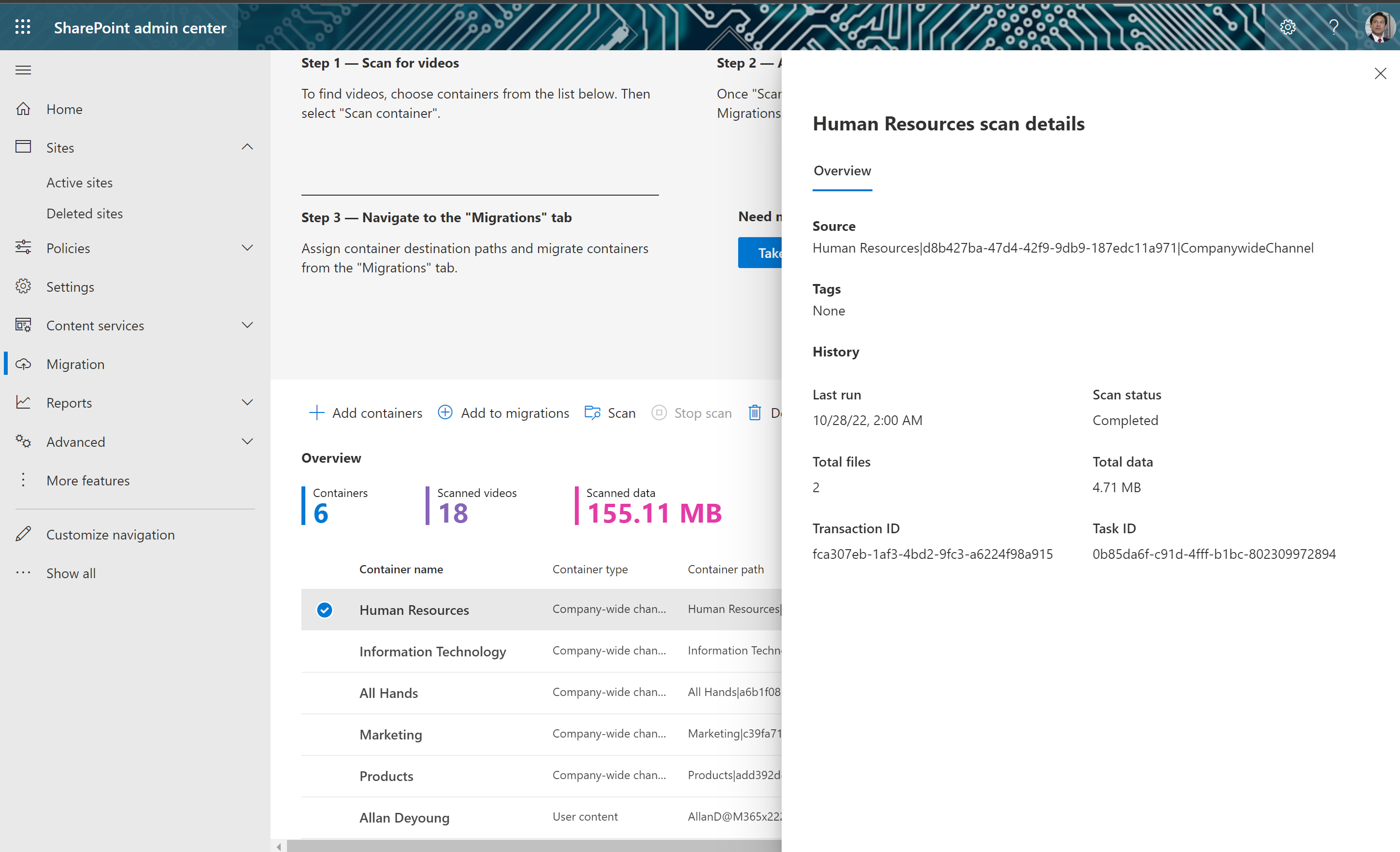 Imagen 4.- Detalle de un contenedor escaneado.