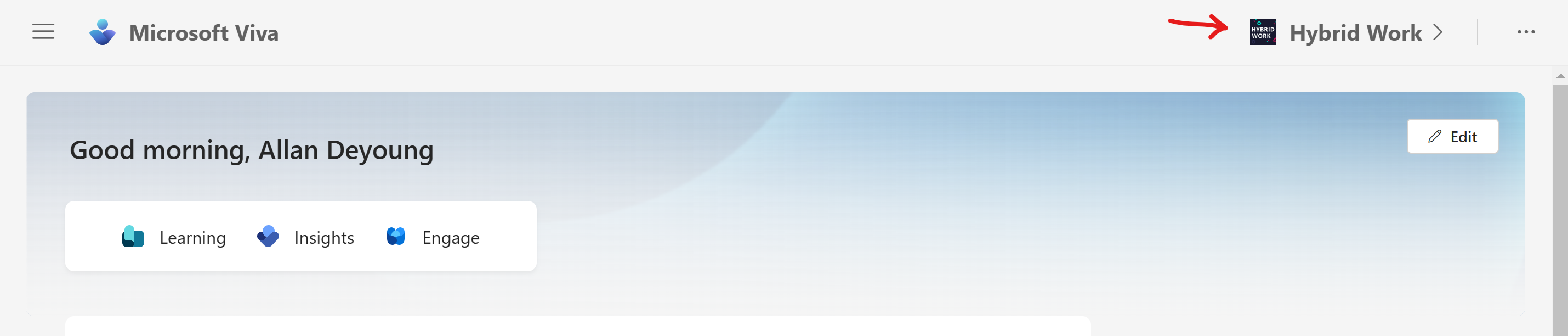 Imagen 10.- Acceso al Home Site desde la nueva Home de Viva Connections.