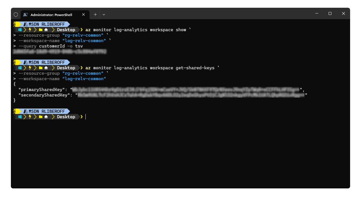Imagen 5.- Usando el Azure CLI para crear un Azure Container Environment.