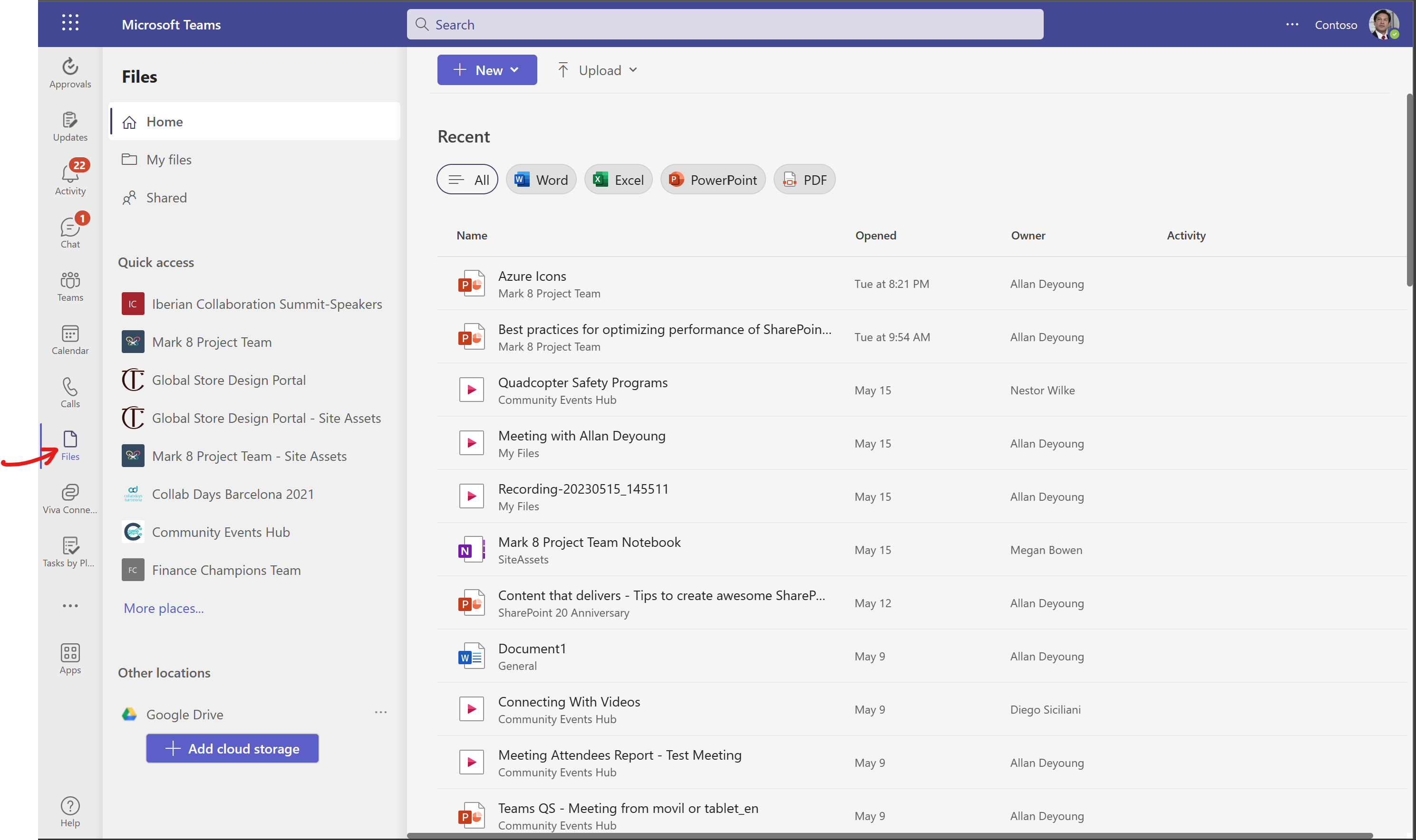 Nueva Files App para Microsoft Teams